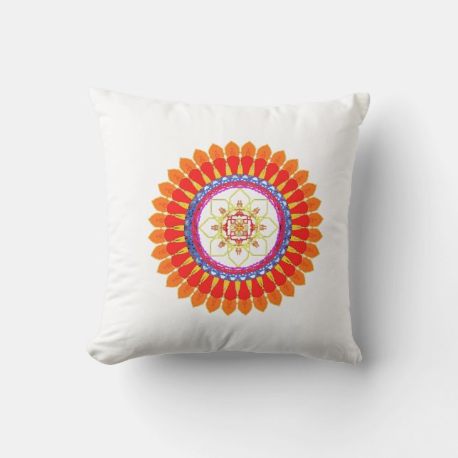 Coussin Mandala d'Euphorie Rythmique  (Recto)