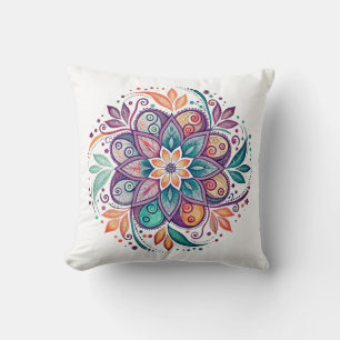 Coussin  « Mandala d'harmonie radieuse »