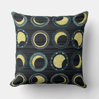 Coussin mandala éclipse solaire