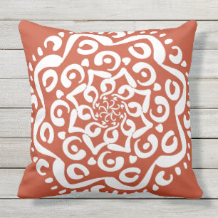 Coussin Mandala en terre cuite