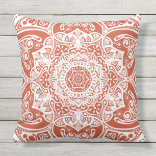 Coussin Mandala en terre cuite