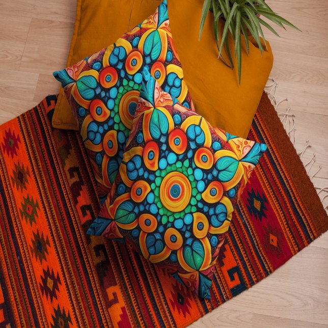 Coussin Mandala Ethnique Audacieux (Créateur téléchargé)