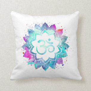 Coussin Mandala extérieur de fleur de Lotus de symbole de