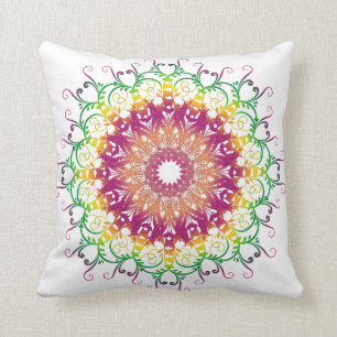 Coussin Mandala. floral ethnique