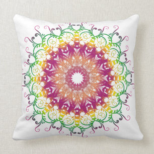 Coussin Mandala. floral ethnique