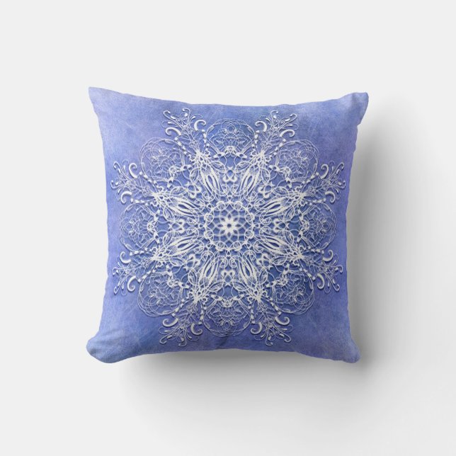 Coussin mandala floral ethnique sur l'arrière - plan (Recto)