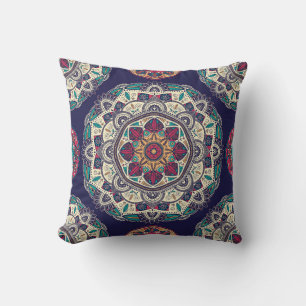 Coussin Mandala floral : Vintage ornemental sans joint