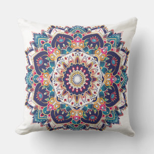 Coussin Mandala géométrique bohème 🌸 pour déco