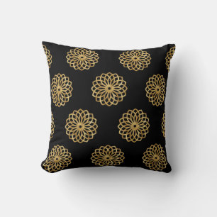Coussin Mandala Gold et Black
