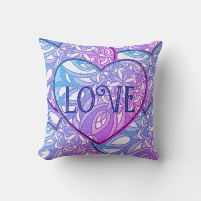 Coussin Mandala Heart LOVE (Recto)