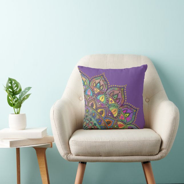 Coussin Mandala Inde Style 1 (Chaise)
