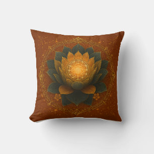 Coussin Mandala Lotus Third Eye - Géométrie Sacrée