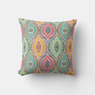 Coussin Mandala marocain motif ethnique coloré