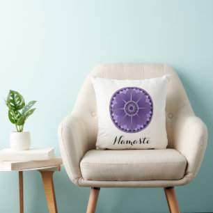 Coussin Mandala Namaste Violet Spirituel