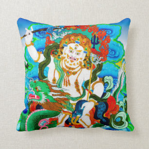 Coussin mandala oriental Cool Jambhala vif dieu