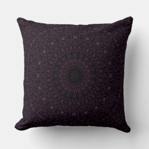 Coussin Mandala pourpre de Byzance à la symétrie complexe