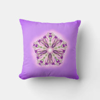 Mandala pourpre de ruban d'étoile de lavande et de