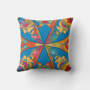Coussin Mandala Radiant : Art Imaginaire Symétrique Vibran
