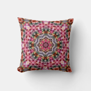 Coussin Mandala ronde kaléidoscope ornement décoration c