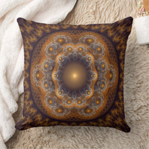 Coussin Mandala sacré orné rouge brillant
