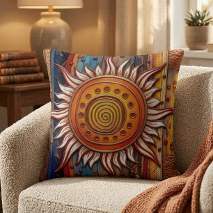 Coussin Mandala Soleil Équinoxe 