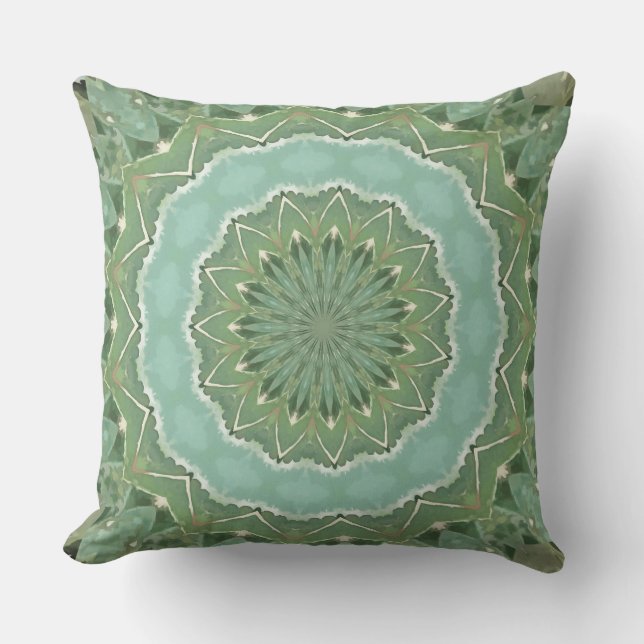 Coussin Mandala succulent (Recto)