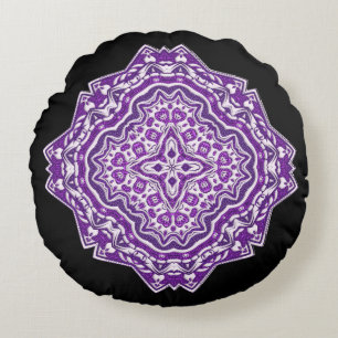 coussin mandala violet