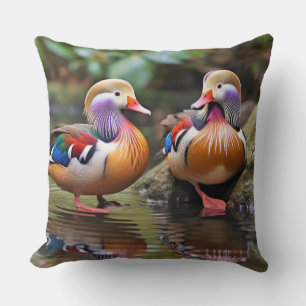 Coussin Mandarin canard Animal Oiseau Faune Sauvage Art