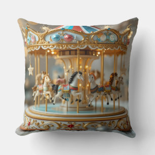 Coussin manège doré brillant