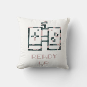 Coussin Manette de jeu camouflage rose prête à jouer pour