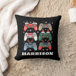 Coussin Manette de jeu personnalisée Santa pour joueur Noë