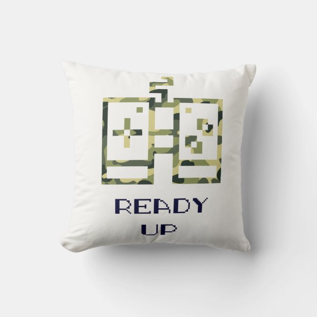 Coussin Manette de jeu vidéo camouflage prête pour le joue (Recto)