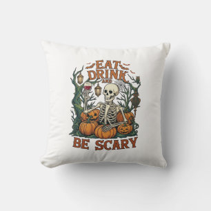 Coussin Manger Boire Être Squelette Épouvantable Halloween