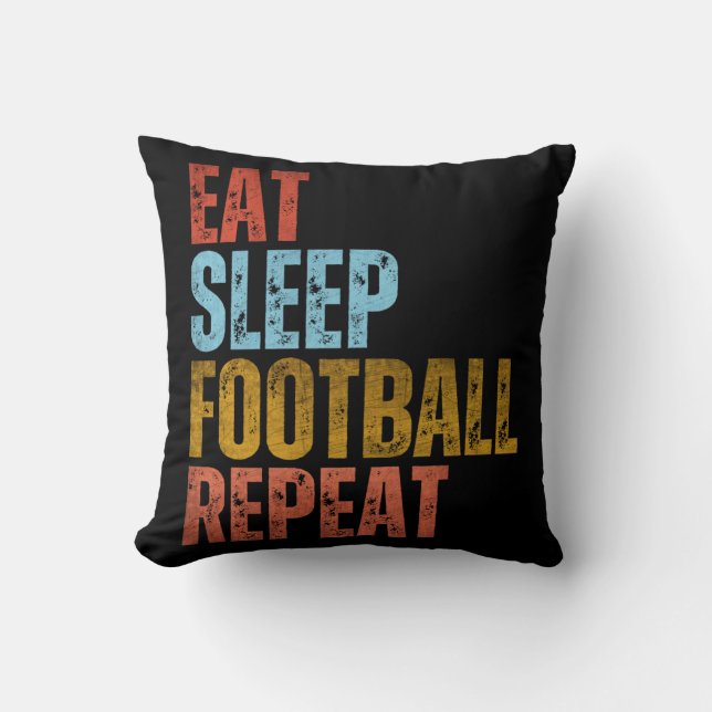 COUSSIN MANGER DORMIR FOOTBALL RÉPÉTER (Recto)
