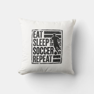 Coussin Manger Dormir Football Répéter Conception de Chemi