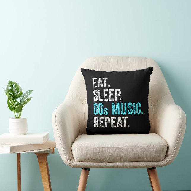 Coussin Manger Dormir Musique 80s Répéter    (Chaise)
