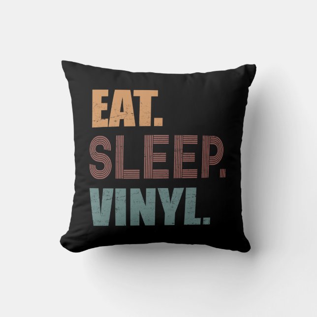 Coussin Manger. Dormir. Vinyl. (Recto)