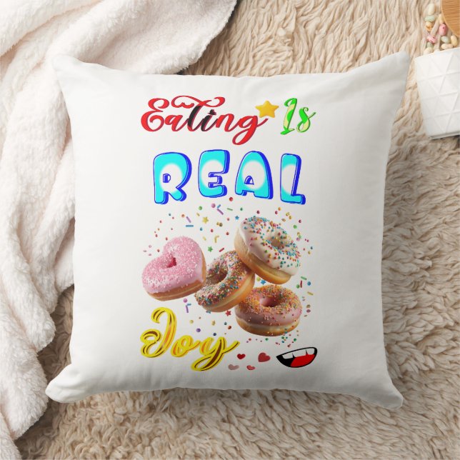 Coussin Manger du Polyester Est une Vraie Joie (Couverture)