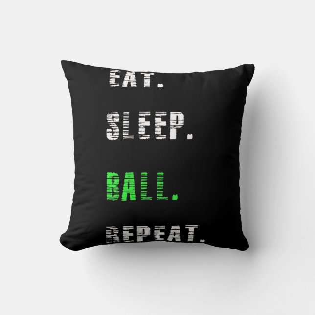 Coussin Manger Sleep Ball Répéter Basketball Cadeau (Recto)