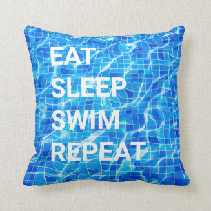 Coussin Manger Sommeil nage Répéter piscine aquatique aqua