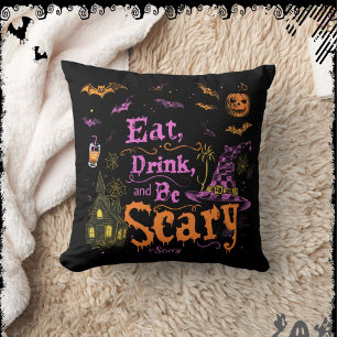 Coussin Mangez, Buvez, et Soyez Effrayant ExDesigner H