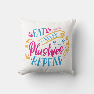 Coussin Mangez des Plushies du sommeil Répéter Mignonne