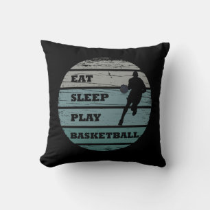 Coussin Mangez dormir jeu de basket-ball joueur rétro