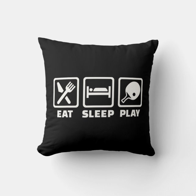 Coussin Mangez du ping-pong pour dormir (Recto)