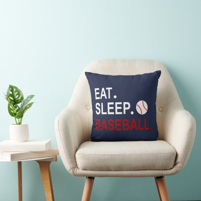 Coussin Mangez le baseball du sommeil (Chaise)