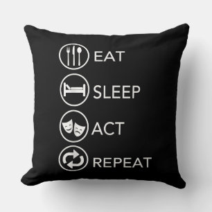 Coussin Mangez le sommeil Répéter - Acteurs intérimaires C