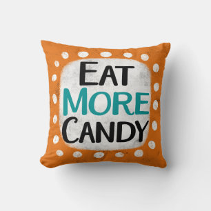 Coussin Mangez Plus D'Oreillers À Jets De Bonbons