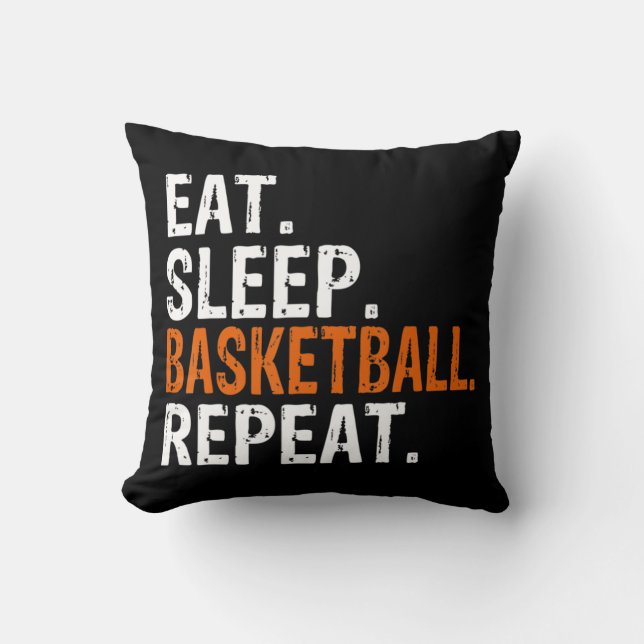Coussin Mangez Sleep Basketball Répéter Cadeau (Recto)