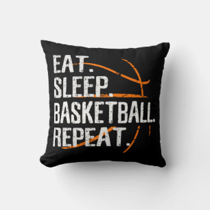 Coussin Mangez Sleep Basketball Répéter - Cadeau Pour Bask
