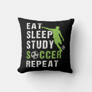 Coussin Mangez Sleep Study Soccer Répéter Garçon Soccer Jo